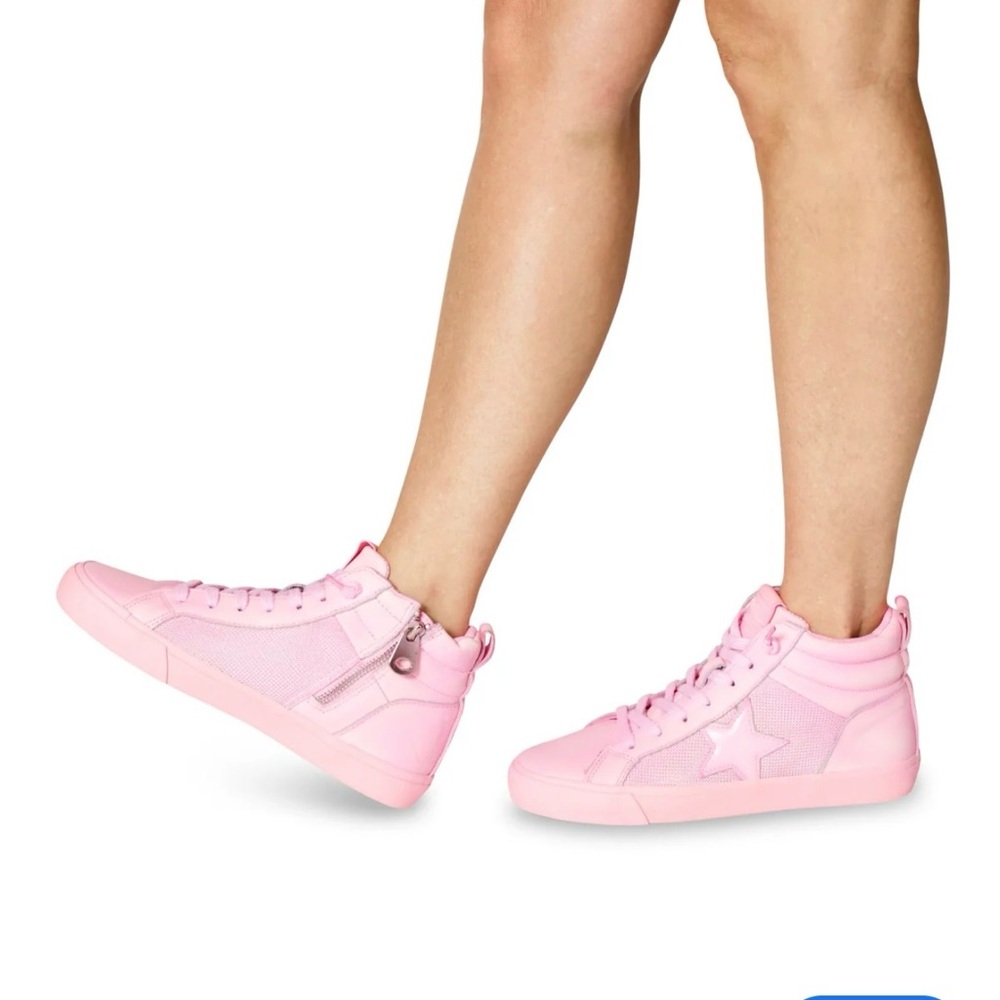 Vintage Havana Pink High-Top Fashion Sneakers